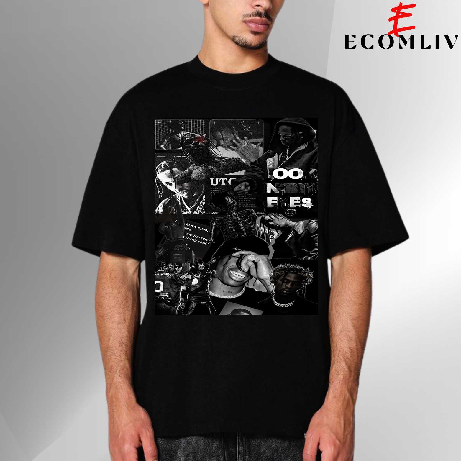 Travis Scott T-Shirt, Utopia Album Te, Rap Streetwear Shirt